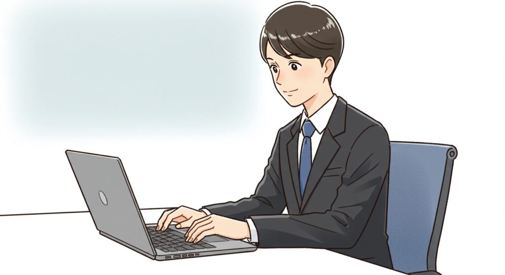 パソコンで仕事をしている社会人