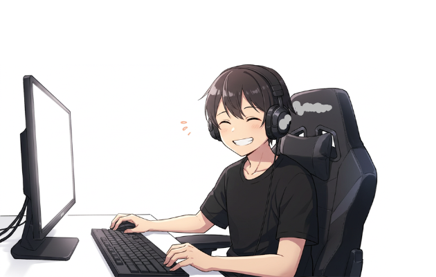 楽しんでいる男の子