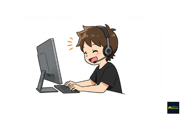 子どもがプログラミングを楽しんでいるイメージイラスト