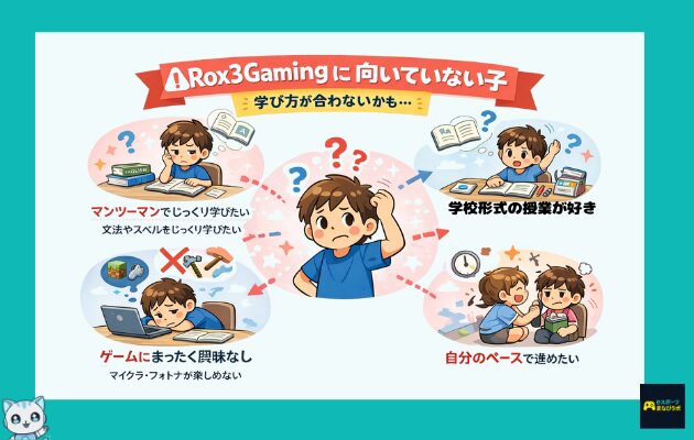 Rox3Gamingに向いていない子の図解