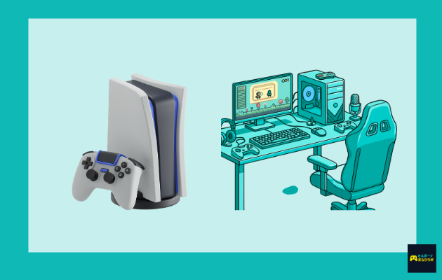 プレステやゲーミングパソコンのイメージ図