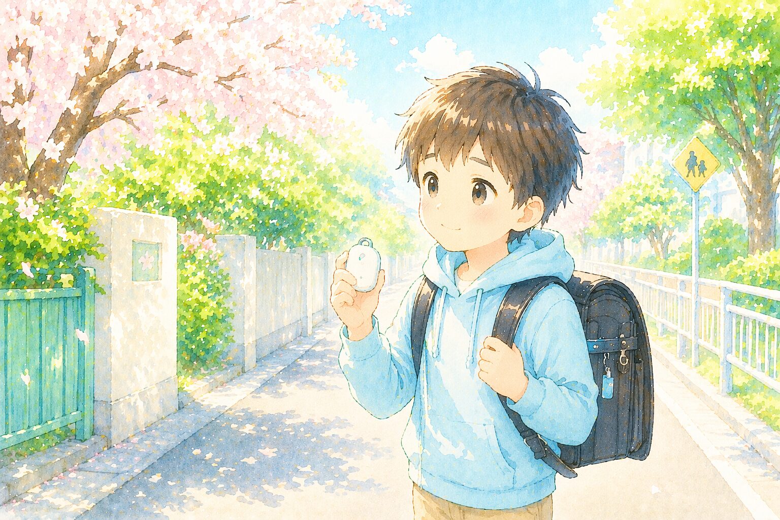 ランドセルを背負った小学生が歩いているイメージ