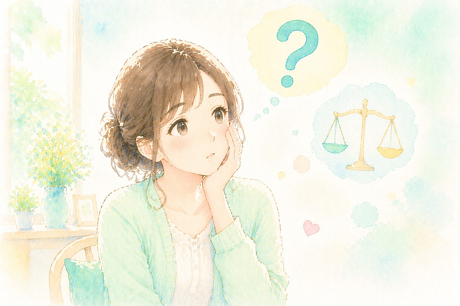 考え込んでいる親のイメージ