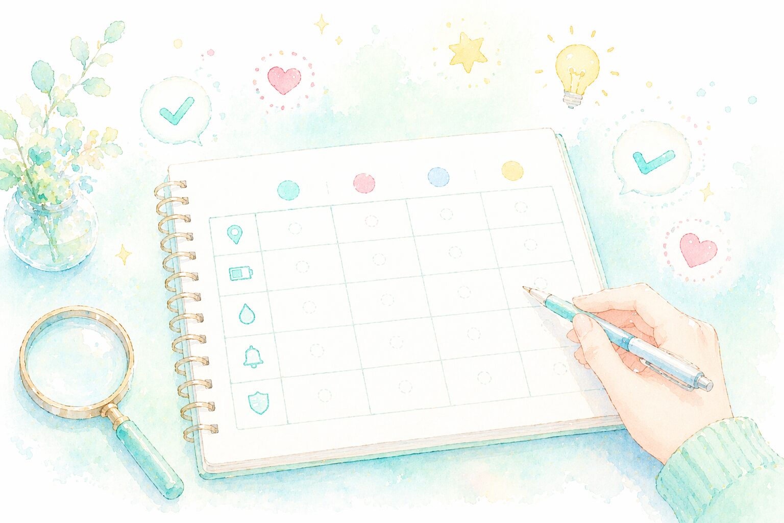 比較表・チェックリストのイメージ