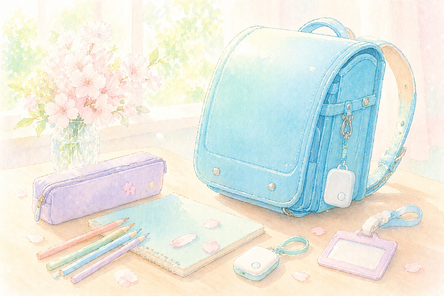 ランドセルと入学準備グッズのイメージ