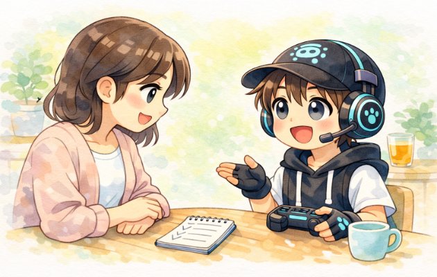 ボイスチャットの親子ルール作りのイメージ