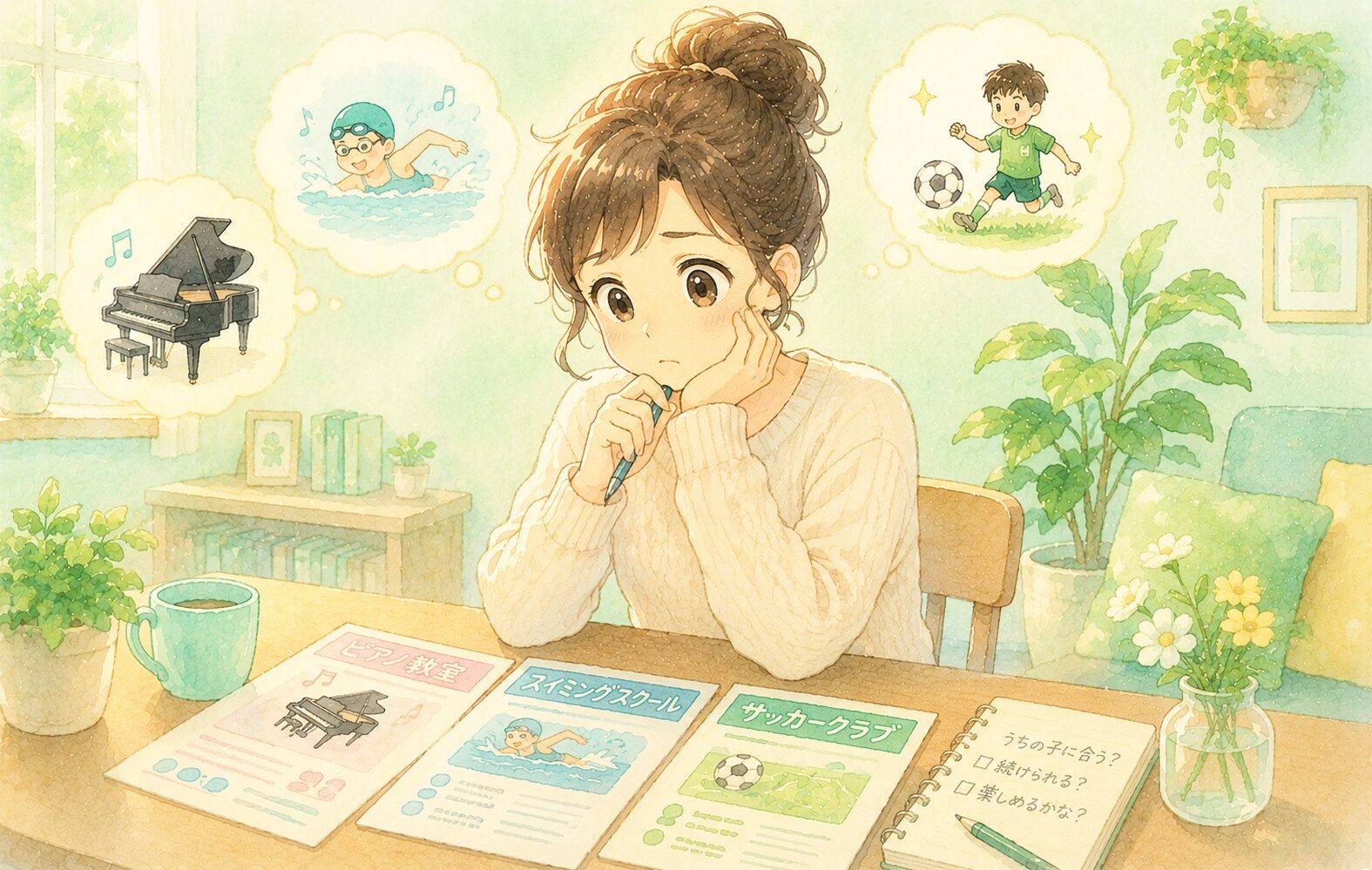 習い事が続かず悩む親子のイメージ
