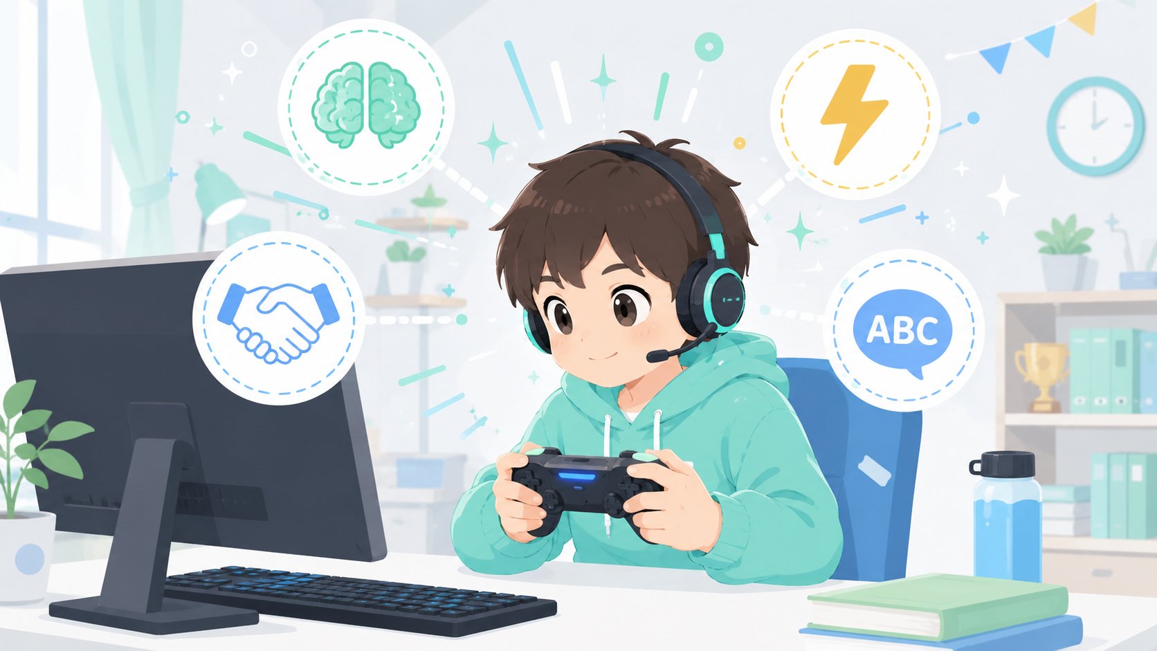 ゲームで集中力や判断力を発揮する子ども