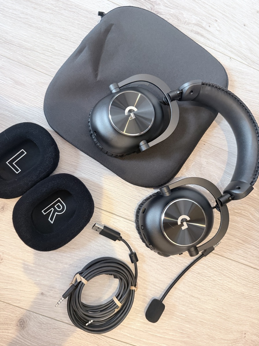 Logicool G PRO X 2 付属品一式 ケース・イヤーパッド・ケーブル・マイク
